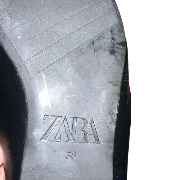 Zara Women’s Loafers Shoes Gold Chain Slip On Open Heel Wm 5.5 - Picture 6 of 6